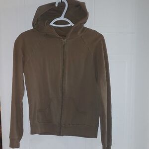 American Apparel Unisex Zip-Up Brown Sweater